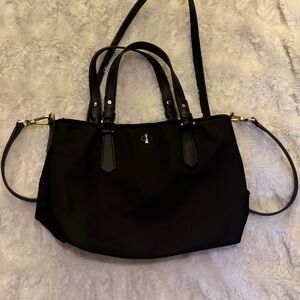 kate spade Black Nylon Shoulder Tote with Gold Hardware
